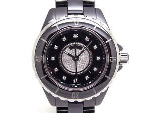 Used Watch CHANEL J12 33 H2122 quartz black ceramic Excellent Z0Z