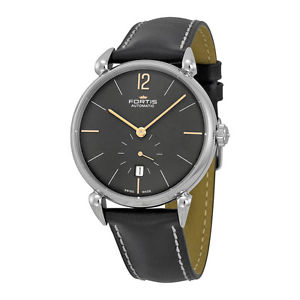Fortis Terrestis Orchestra PM Classical Black Leather Mens Watch 900.20.31 L01