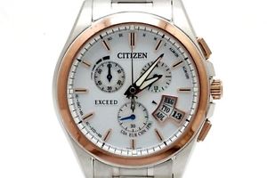 Used Watch CITIZEN EBS74-5102 Radio clock white TI Excellent L2U