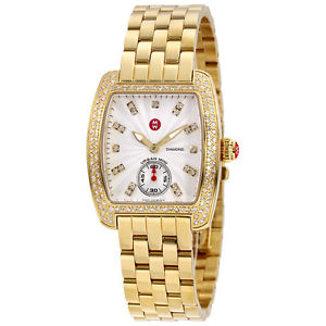 Michele Urban Mini Guilloche Dial 18kt Gold-plated Ladies Watch MWW02A000564