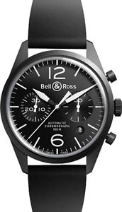 Bell and Ross Vintage Original Automatic Rubber Mens Watch RBRV126-BL-CA-SRB