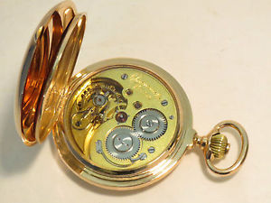 Taschenuhr CHRONOMETER HEMMUNG Wippe 18K Gold 151g fast MINT ! detent escapement