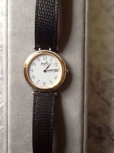 Hermes Designer Vintage Ladies Watch Circular Two Tone Gold & Silve collectors