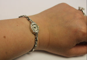 Bulova 14k White Gold w/Diamonds Lady's Wristwatch
