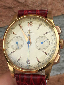 Zenith cronografo cal.156 ruota colonna 38mm ORO 18k SOLID GOLD VINTAGE