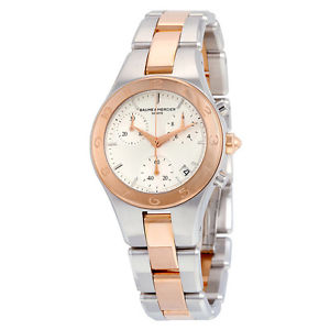 Baume and Mercier Linea Rose Gold Chronograph Ladies Watch 10016