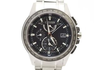 Used Watch CITIZEN Atessa Eco-drive radio World Time AT9024-58E Radio clock D8Q