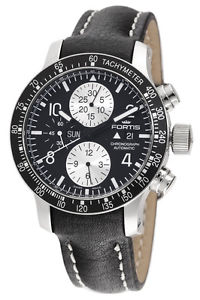 Fortis Men's 665.10.11L B-42 STRATOLINER CHRONOGRAPH Automatic Leather Watch