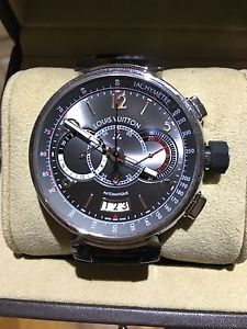 Louis Vuitton Tambour Voyagez Watch w/ Carbon Fiber Band