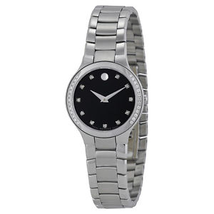Movado Serio Diamond Museum Dial Ladies Watch 0606491
