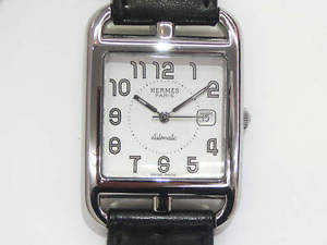 Pre-owned Hermes CC1.710.220/VBN2 Cape Cod Double Tour AT Men's Watch, IC