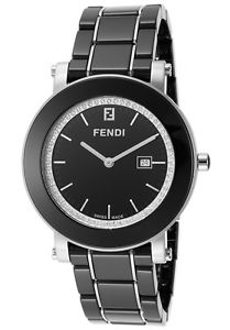 FENDI Ladies Diamond Watch - Black Dial Ceramic Case Swiss Movement $2100