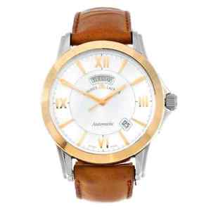 MAURICE LACROIX Pontos Watch, Stainless Steel Case, Brown Leather Strap, 39mm