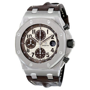 Audemars Piguet Royal Oak Offshore Brown Leather Mens Watch 26470STOOA801CR01