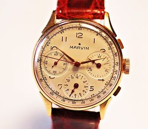 Marvin Wristwatch. Gold 18 Karat . Mecanic