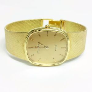 Vintage LUCIEN PICCARD WATCH 14k Yellow Solid Gold 5J 256.041 1204 8012 w BOX