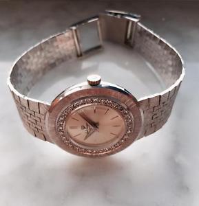 Jules Jurgensen 14k white gold with 1ct appr. diamond inner bezel