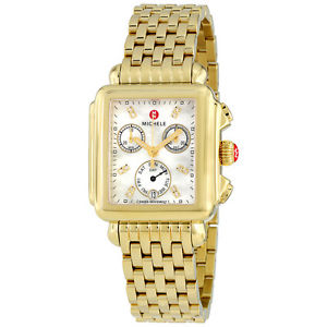 Michele Deco Day Diamond Gold-tone Ladies Watch MWW06P000016