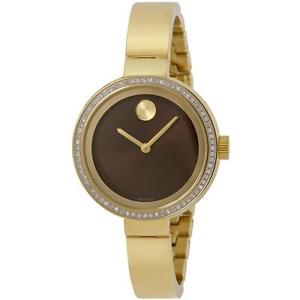 MOVADO DAMEN-ARMBANDUHR ARMBAND GOLDFARBENES EDELSTAHL SCHWEIZER QUARZ 3600282