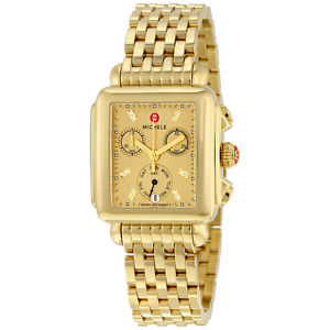 Michele Deco Gold-plated Stainless Steel Quartz Ladies Watch MWW06P000244
