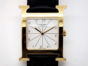 Used Watch Men HERMES H Watch RS1.501 Quartz (battery operated) white Z7K