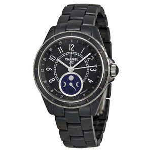 Chanel J12 Black Ceramic Moonphase Unisex Watch H3405
