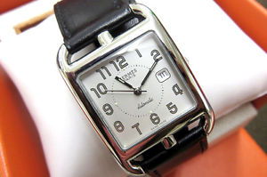 Pre-owned Hermes CC1.710 Cape Cod Double Tour Whited Dial AT Men's Watch, IC