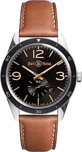 Bell And Ross Heritage Automatic Golden Tan Leather Mens Watch RBRV123-GH-ST-SCA
