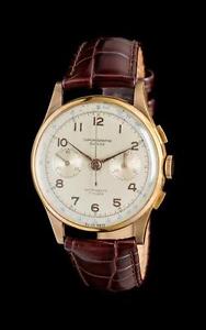 18k Rose Gold Antimagnetic Chronograph Wristwatch, Chronographe Suisse Watch