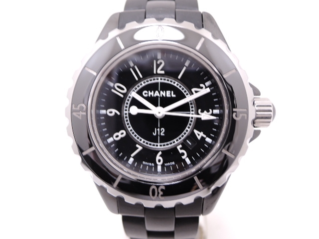 Used Watch CHANEL J12 H0681 quartz black Ceramic / rubber Excellent B7S