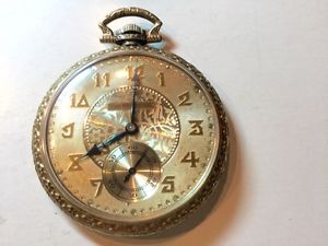 HAMPDEN POCKET WATCH 18K GOLD 19 JEWEL PAUL REVERE 1918 RUNNING