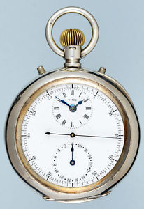 Unusual Silver Patent Chronograph