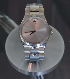 RARE Movado Silver Red Label 84 R9 1850 AUTOMATIC Stainless Steel Mens Watch