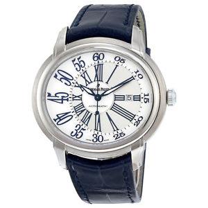 Audemars Piguet Millenary Automatic Blue Leather Mens Watch 15320BC.OO.D028CR.01