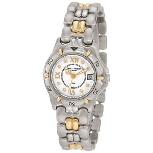 Womens Charles - Hubert Stainless Steel  18 - Ct Gold  Diamond Accent Watch I527