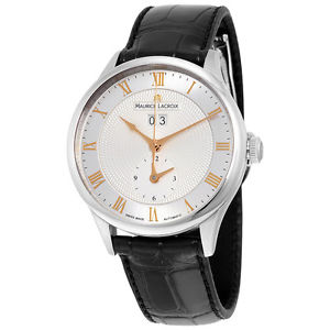 Maurice Lacroix Masterpiece Tradition Black Leather Mens Watch MP6707-SS001-111