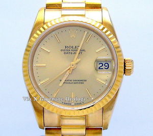 Rolex Date Just ref. 68278 Medio 31mm Oro Giallo Seriale N