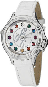 Women's Fendi Crazy Carats Stainless Steel Quartz Watch w/Rolling Gemstones