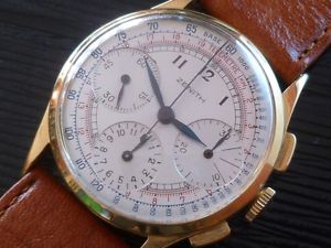 Zenith cronografo oro massiccio calibro 146 ruote a colonna