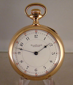 ANTIQUE E.HOWARD & CO 14k SOLID GOLD OPEN FACE 16s L MOORHOUSE DIAL POCKET WATCH