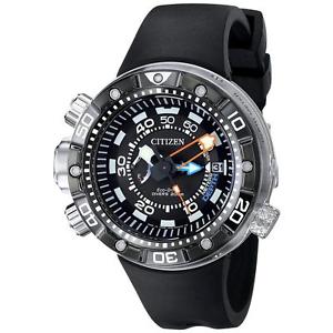 CITIZEN MEN'S 53MM BLACK POLYURETHANE BAND STEEL CASE QUARTZ WATCH BN2029-01E