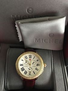 Michele Serein Diamond Gold, Red Strap