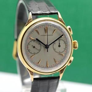 1940's EXTRA SIZE ULYSSE NARDIN CHRONOGRAPH 18K SOLID GOLD MEN'S WATCH