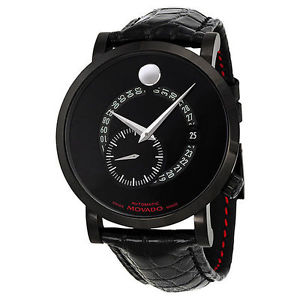MOVADO Red Label Automatic Animated Date Small Seconds Black Dial Men's Watch