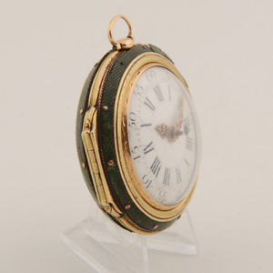 POCKET WATCH VERGE FUSE SHAGREEN AND GOLD 18K c.1780(VIDEO)
