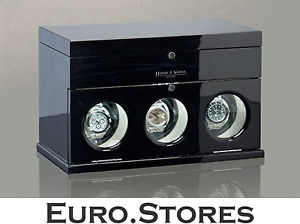 Heisse & Sohne 70019/28 Loop 3 Prime Watch Winder Glossy Black Genuuine New