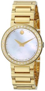 Movado Watch Women's Concerto Gold Plated Stainless Steel  0606422