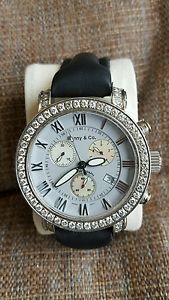 Benny & Co. Stainless Steel Chronograph Round Cut Diamond Mens Watch TCW 2.00