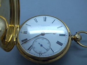 1874 18ct Gold Full Hunter Pocket Watch by FB Adams & Son of London