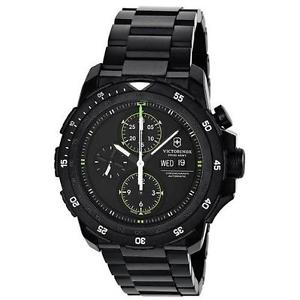 VICTORINOX MEN'S 44MM BLACK IP STEEL BRACELET & CASE AUTOMATIC WATCH 241572